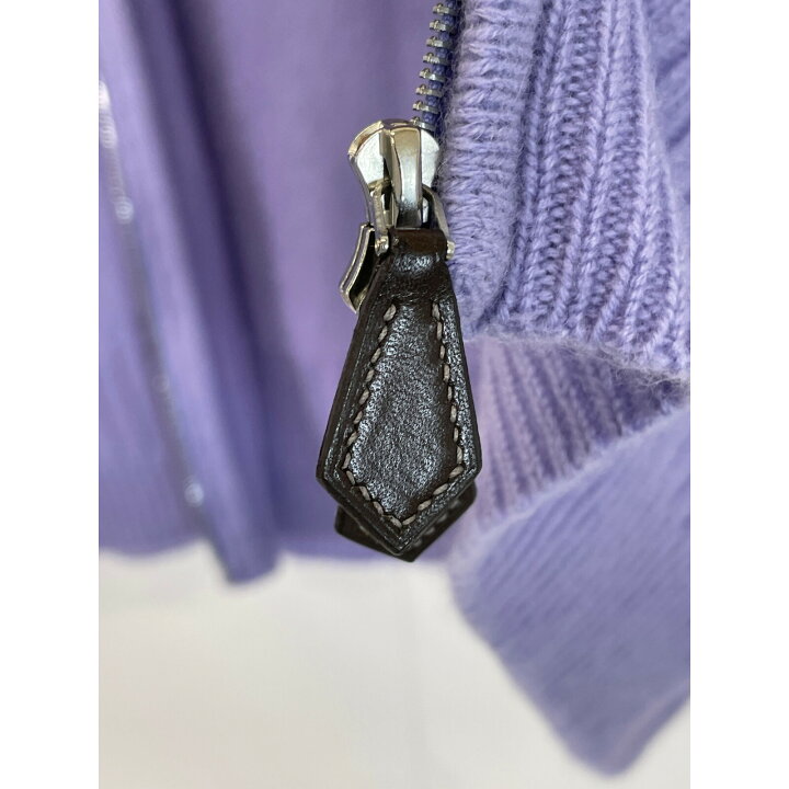 楽天市場】HERMES エルメス パープル カシミヤ100 ジップアップ 