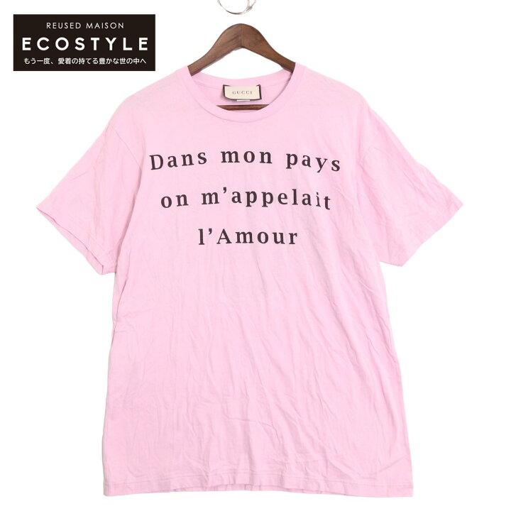 楽天市場】GUCCI グッチ ピンク 539081 バックスカルプリント Tシャツ 