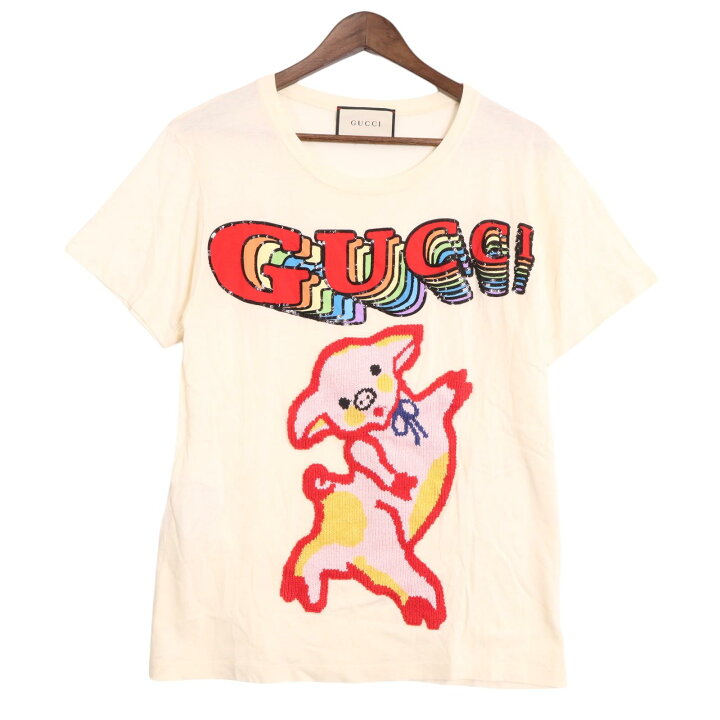 楽天市場】GUCCI グッチ イエロー 492347 スパンコールロゴ×子豚 T 