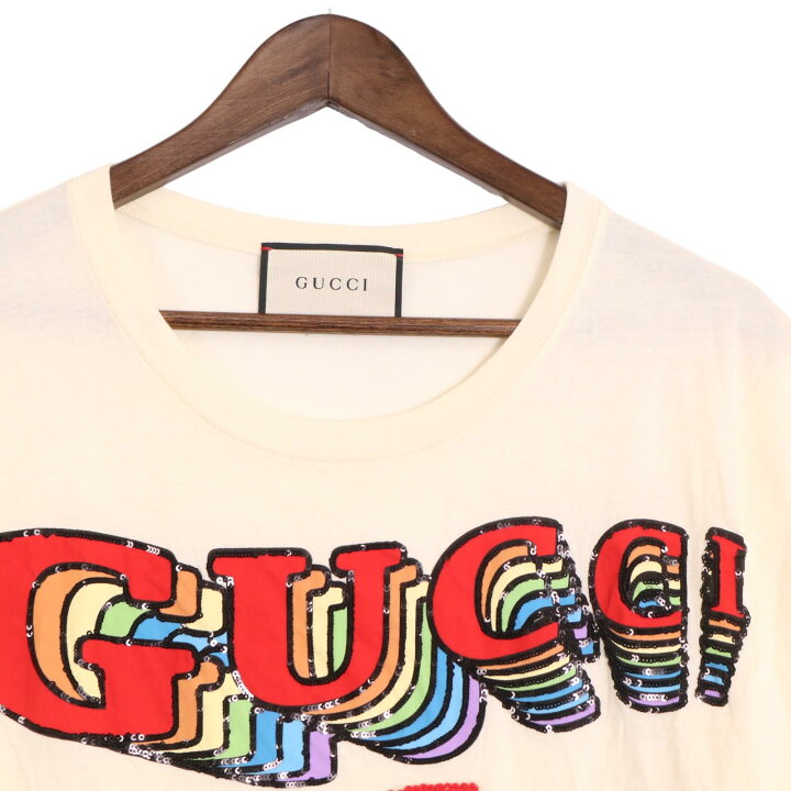 楽天市場】GUCCI グッチ イエロー 492347 スパンコールロゴ×子豚 T 