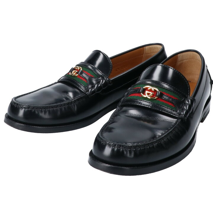楽天市場】GUCCI グッチ 644724 GGシェリーライン レザー ローファー 