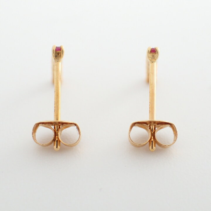楽天市場】ete エテ 【美品】K18 ナチュラルストーン バー ピアス 