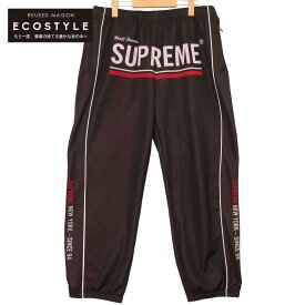 Supreme シュプリーム FW22 World Famous Jacquard Track Pant ボトムス M ブラック／レッド系 メンズ 【中古】