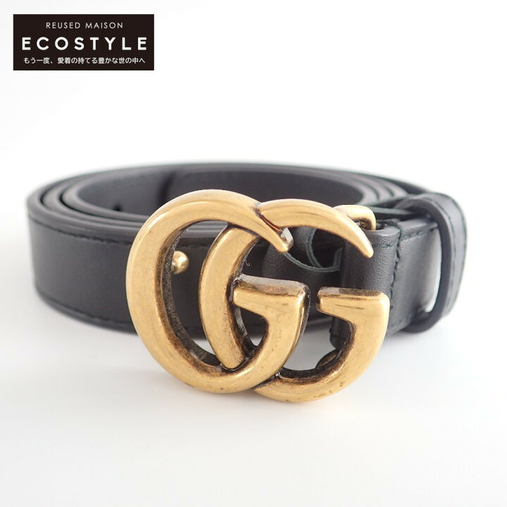 楽天市場】GUCCI グッチ 【美品】409417 AP00T ダブルG スリム ベルト 