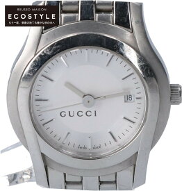 GUCCI グッチ 5500L ラウンドフェイス クォーツ 腕時計 シルバー レディース 【中古】