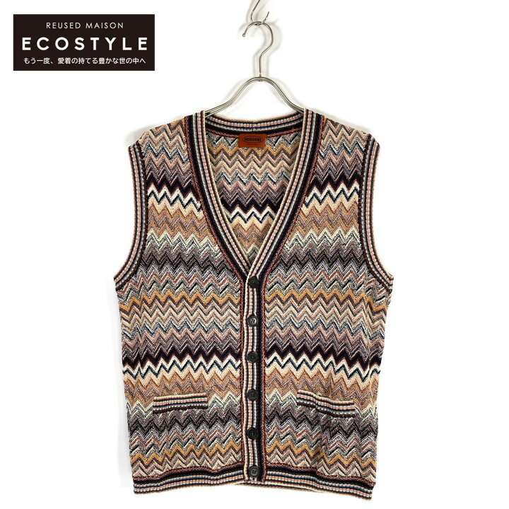 楽天市場】MISSONI ミッソーニ 521511 ﾏﾙﾁｶﾗｰ 総柄 ﾆｯﾄﾍﾞｽﾄ ベスト 48 
