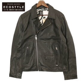 SCOTCH&SODA スコッチ＆ソーダ 282-57701-084 グリーン ダブルライダースジャケット ジャケット L ダークグリーン メンズ 【中古】