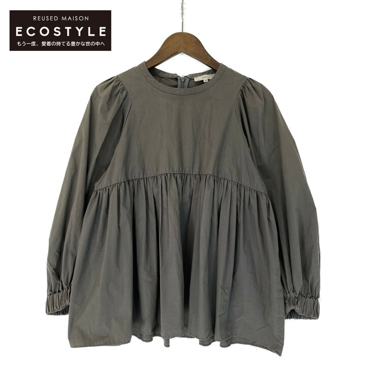 yori ヨリ フリル袖リボンブラウス 36（楽天市場】yori ヨリ ﾀﾞｰｸｸﾞﾚｰ  