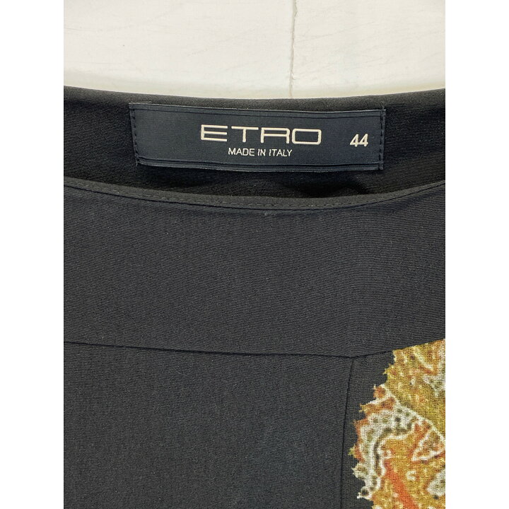 楽天市場】ETRO エトロ ﾌﾞﾗｳﾝ系 総柄 ﾌﾟﾘｰﾂ切替 ﾜﾝﾋﾟｰｽ ワンピース 44 