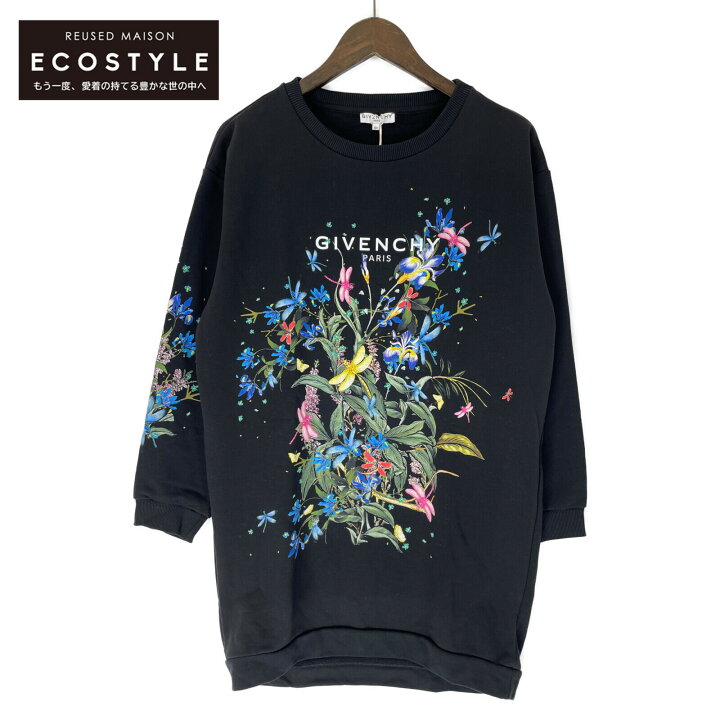 楽天市場】GIVENCHY ジバンシィ ﾌﾞﾗｯｸ ｺｯﾄﾝ ﾌﾛｰﾗﾙﾛｺﾞ ｽｳｪｯﾄﾜﾝﾋﾟｰｽ 