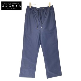 LOEWE ロエベ H526Y04WCB ネイビー DRAWSTRING TROUSERS パンツ ボトムス 42 ブラック メンズ 【中古】