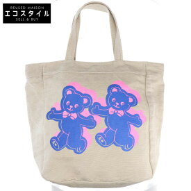 Vivienne Westwood ヴィヴィアンウエストウッド 【美品】HAPPY BEAR ハッピーベア キャンバス トートバッグ ベージュ レディース 【中古】