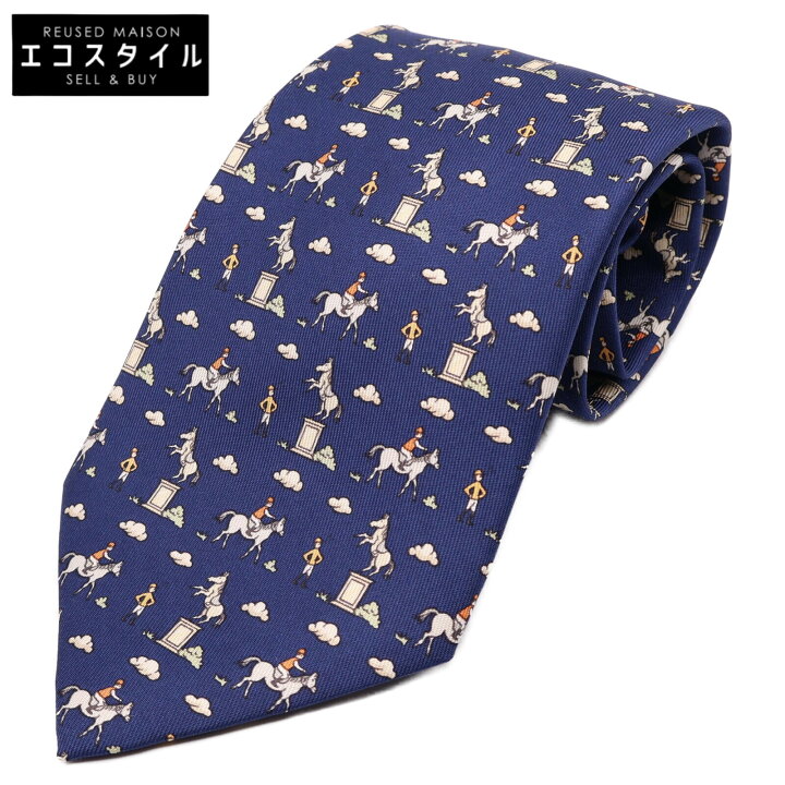 楽天市場】HERMES エルメス 【新品未使用】5078PA CRAVATE 乗馬柄  