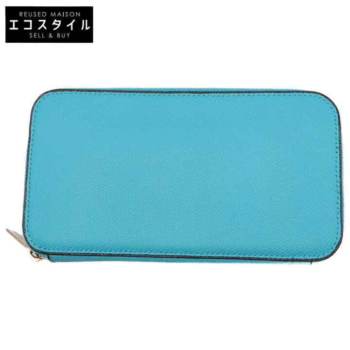 楽天市場】Valextra ヴァレクストラ 【美品】V9L06-028-AQM ラウンド 