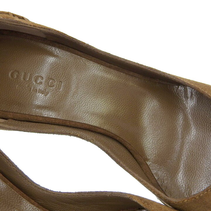 楽天市場】GUCCI グッチ 美品 GUCCI グッチ スエード バックストラップ 