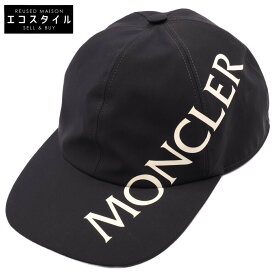 MONCLER モンクレール 【美品】21年製 G20913B00025.539DK BASEBALL ロゴ ナイロン ベースボールキャップ 帽子 ブラック 【中古】