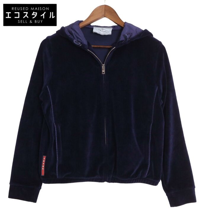 楽天市場】PRADA SPORT プラダスポーツ ベロアジップアップパーカー  
