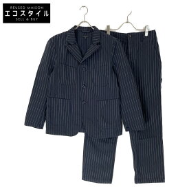 ENGINEERED GARMENTS エンジニアードガーメンツ ネイビー ピンストライプ セットアップ スーツ S ネイビー ストライプ メンズ 【中古】