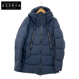 Mizusawa Down 水沢ダウン ×デサント ALLTERAIN MOUNTAINEER-HC DAMOGK36U ロング ダウン ジャケット L ネイビー レディース 【中古】