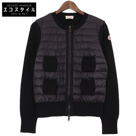 MONCLER モンクレール ブラック ポケットニットカーディガン カーディガン S ブラック レディース 【中古】