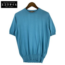 Loro Piana ロロピアーナ FAI6176 ターコイズ コットンTシャツ トップス S ターコイズ メンズ 【中古】