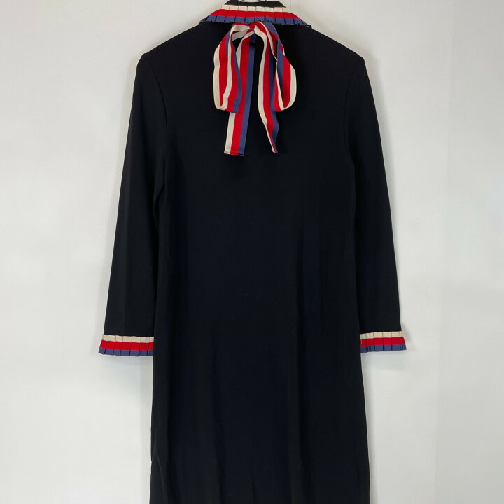 楽天市場】GUCCI グッチ ﾈｲﾋﾞｰ ﾊﾟｰﾙﾎﾞﾀﾝ ﾌﾘﾙﾜﾝﾋﾟｰｽ ワンピース L  