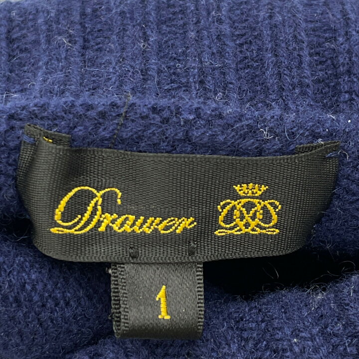 楽天市場】Drawer ドゥロワー ネイビー 7Gカシミヤタートルネック  