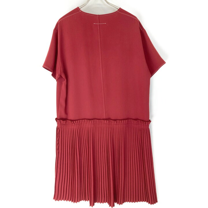 楽天市場】MM6 エムエムシックス 18AW S52CT0352 赤 プリーツ 