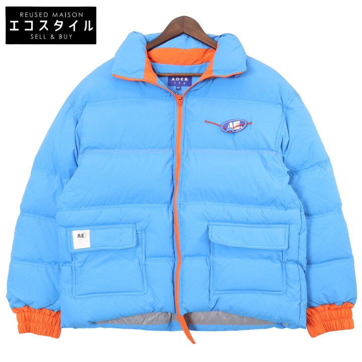 楽天市場】ADERERROR アーダーエラー ブルー AE PUFFER JACKET 