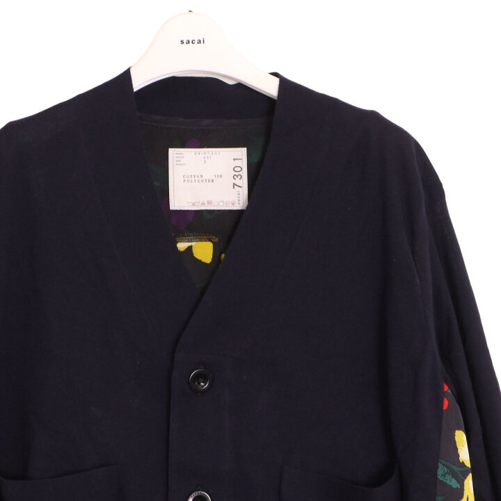 楽天市場】sacai サカイ 24SS 24-07301 ネイビー コットン フローラル  
