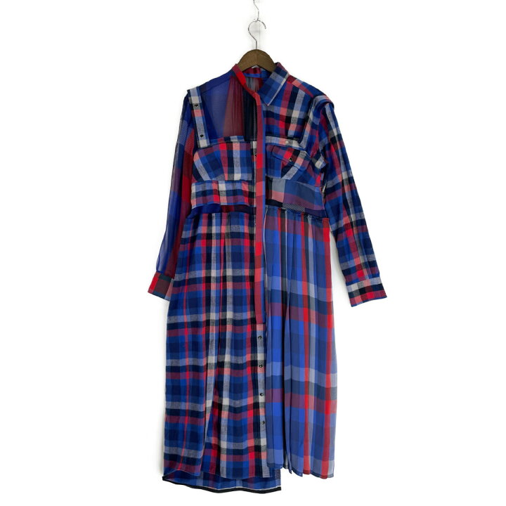 楽天市場】sacai サカイ 22年製 マルチカラー チェック プリーツ 