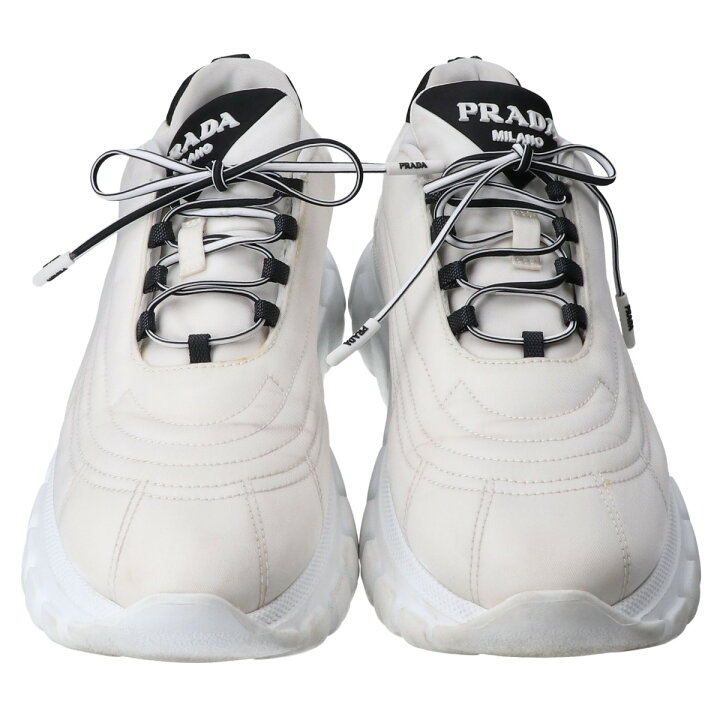 正規】極美品 プラダ PRADA リナイロン 三角ロゴ スニーカー 361/2  