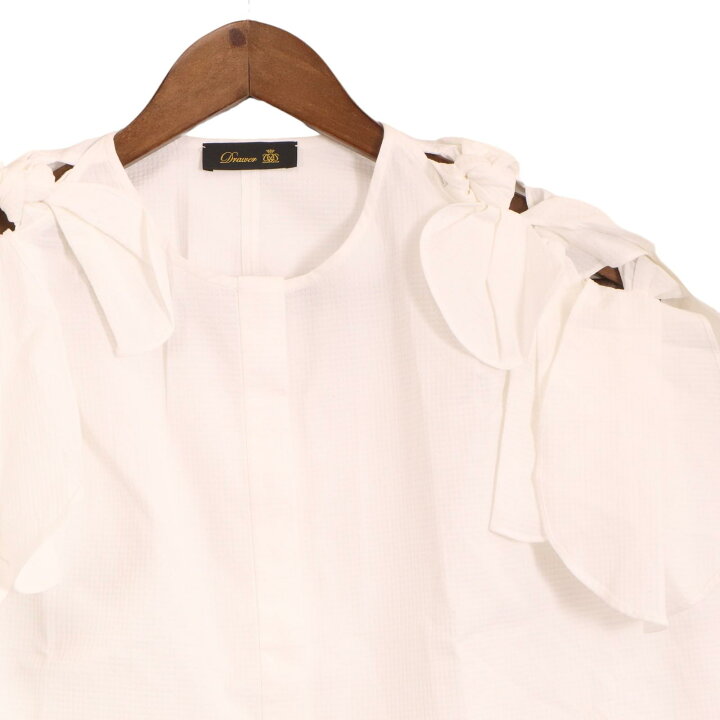 ドゥロワー ベロア リボン バルーンシルエット スウェット 長袖  