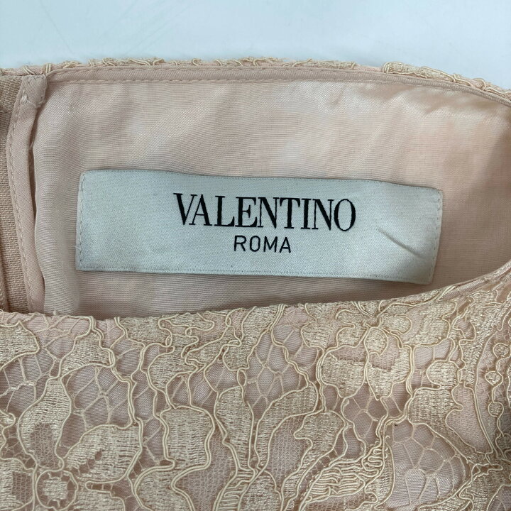 楽天市場】VALENTINO ヴァレンティノ ﾋﾟﾝｸﾍﾞｰｼﾞｭ 総ﾚｰｽ ﾜﾝﾋﾟｰｽ  