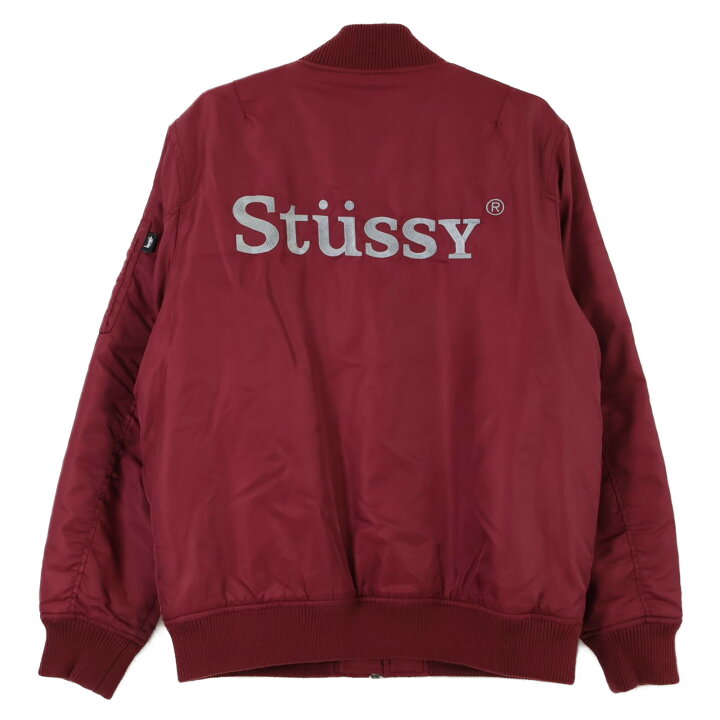 楽天市場】STUSSY ステューシー レッド ナイロン バックロゴブルゾン  