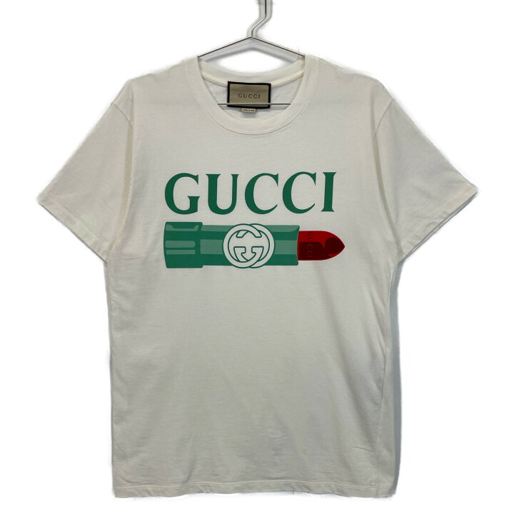 楽天市場】GUCCI グッチ ﾎﾜｲﾄ 717422 ﾘｯﾌﾟ柄 Tｼｬﾂ トップス XS 