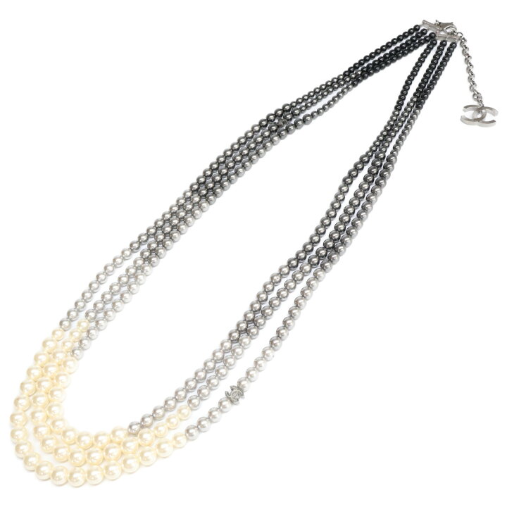 楽天市場】CHANEL シャネル 【美品】B15B 3連 イミテーションパール 