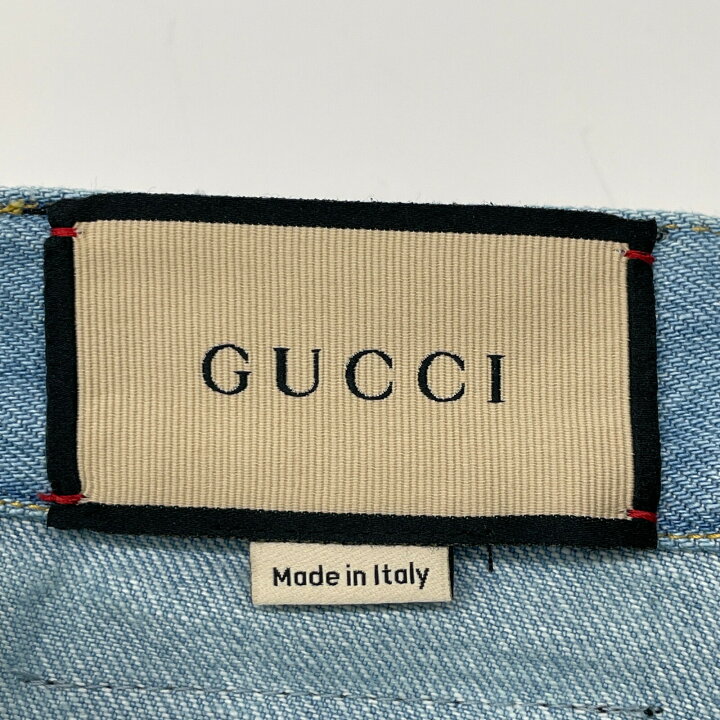 楽天市場】GUCCI グッチ ﾌﾞﾙｰ 663965 ﾐｹｰﾚ期 ﾌﾚｱﾃﾞﾆﾑ ボトムス 23 