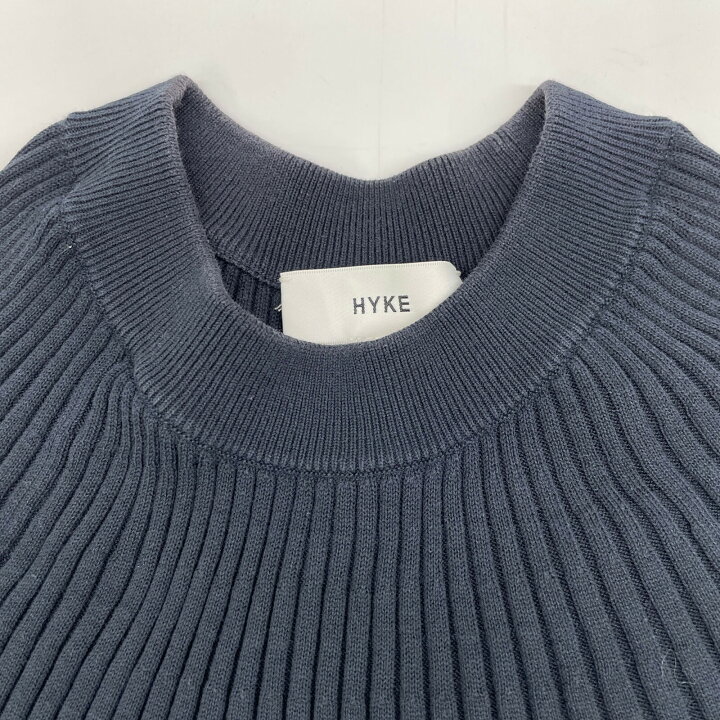 楽天市場】HYKE ハイク 231-11301 ネイビー コットン WIDE RIBBED  