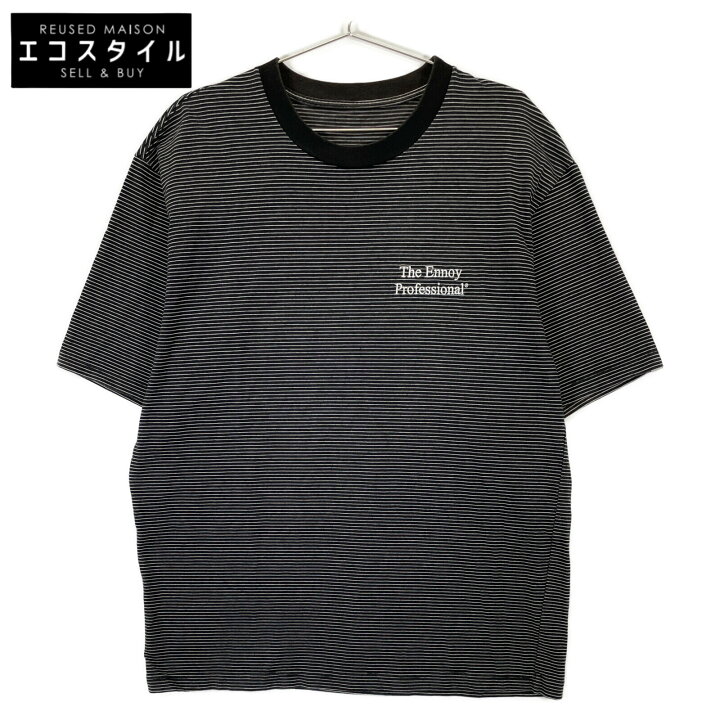 楽天市場】ennoy エンノイ ﾌﾞﾗｯｸ ﾎﾞｰﾀﾞｰ Tｼｬﾂ トップス L ブラック 