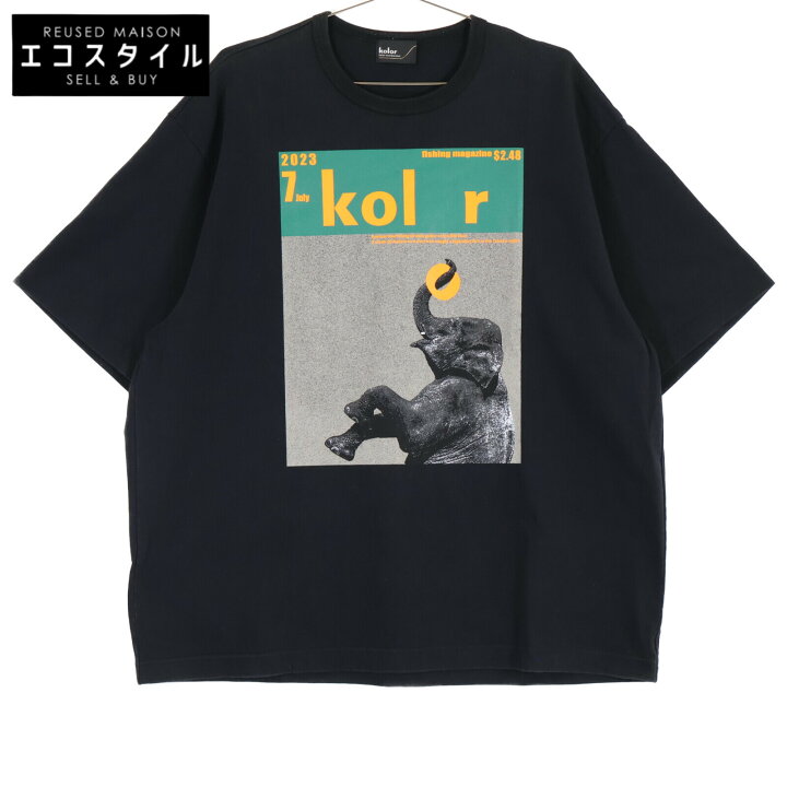楽天市場】kolor カラー 【23AW】23WCM-T11208 エレファントプリント 