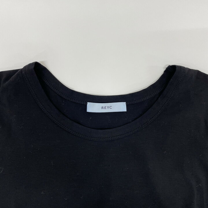 楽天市場】REYC リック ﾌﾞﾗｯｸ RYT-218-005 ﾌﾗﾜｰ刺繍 ｼｮｰﾄｽﾘｰﾌﾞ ﾄｯﾌﾟｽ  