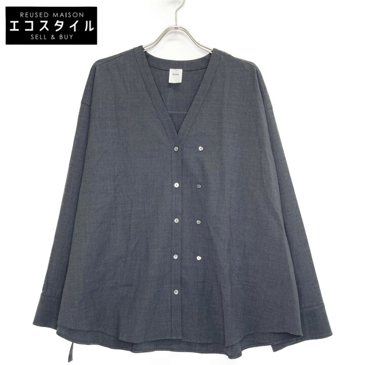 楽天市場】deres デレス 23AW DER23AW-SH-001 グレー シェルボタン  