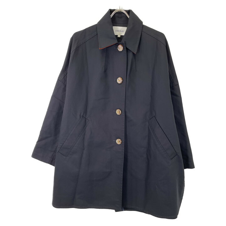 楽天市場】ENFOLD エンフォルド 22SS ﾌﾞﾗｯｸ×ｵﾚﾝｼﾞ COTTON DOUBLE ｽﾃﾝ 