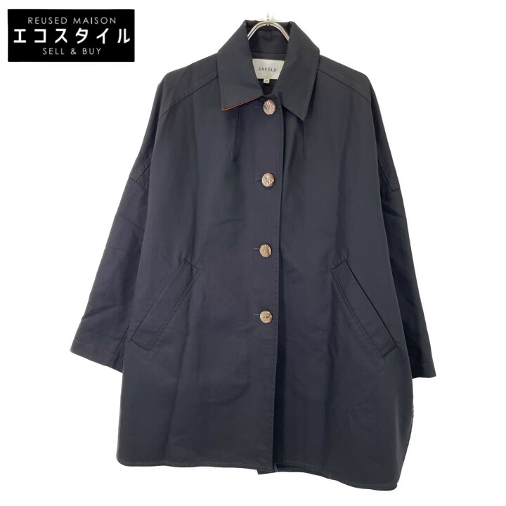楽天市場】ENFOLD エンフォルド 22SS ﾌﾞﾗｯｸ×ｵﾚﾝｼﾞ COTTON DOUBLE ｽﾃﾝ 