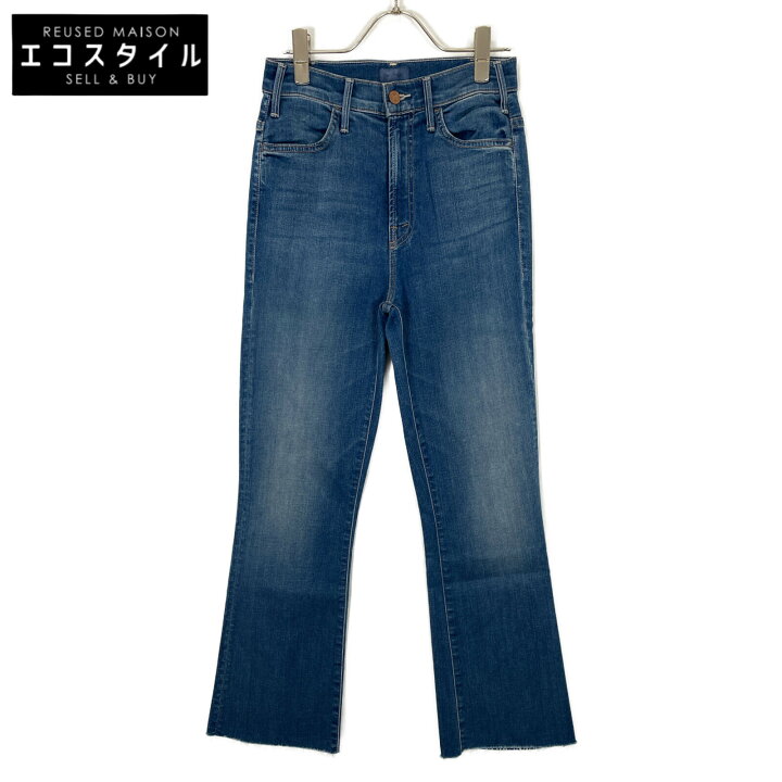 楽天市場】mother マザー ブルー フレアカットオフデニムパンツ  