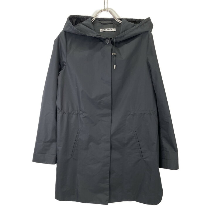 楽天市場】JIL SANDER ジルサンダー ﾌﾞﾗｯｸ ﾅｲﾛﾝ ｺｰﾄﾌｰﾃﾞｨ コート 34  