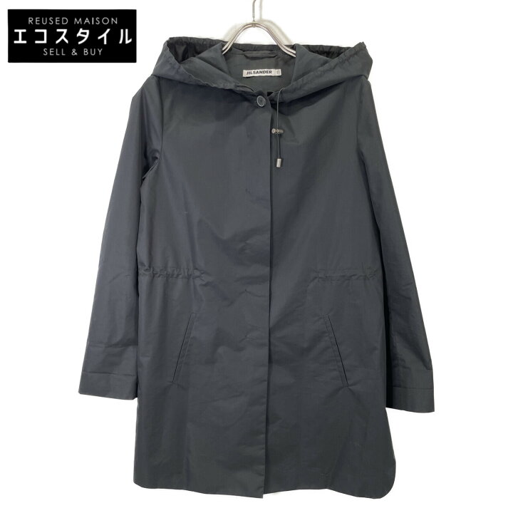 楽天市場】JIL SANDER ジルサンダー ﾌﾞﾗｯｸ ﾅｲﾛﾝ ｺｰﾄﾌｰﾃﾞｨ コート 34  