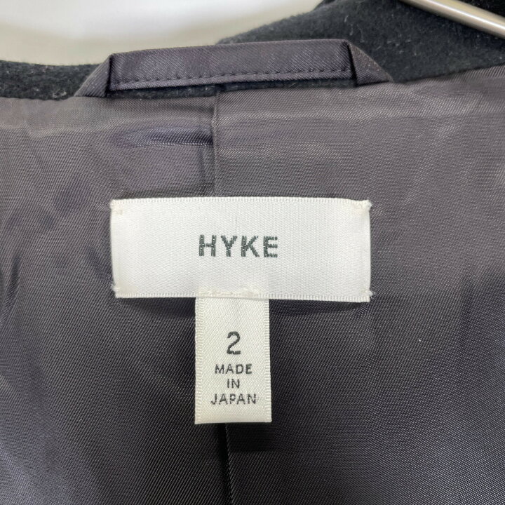 楽天市場】HYKE ハイク 152-17054 ﾌﾞﾗｯｸ ｳｰﾙﾅｲﾛﾝｶｼﾐﾔ ﾒﾙﾄﾝ ﾌｰﾄﾞ ｺｰﾄ 