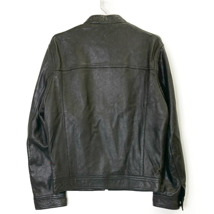 楽天市場】GUCCI グッチ 264857 黒 ｼﾝｸﾞﾙﾚｻﾞｰ ﾗｲﾀﾞｰｽ ﾗﾑ ジャケット 46 